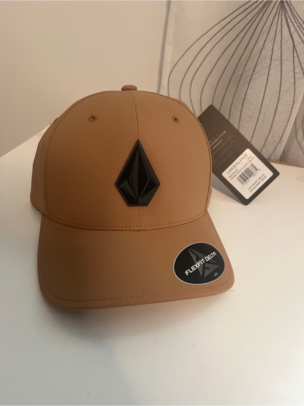 Volcom Stone Tech Flexfit Delta Tan Cap